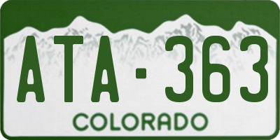 CO license plate ATA363