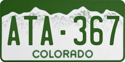 CO license plate ATA367