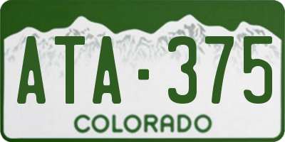 CO license plate ATA375