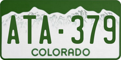 CO license plate ATA379