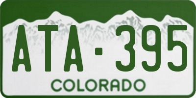 CO license plate ATA395