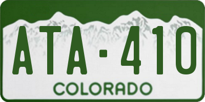 CO license plate ATA410