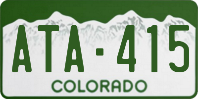 CO license plate ATA415