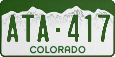 CO license plate ATA417