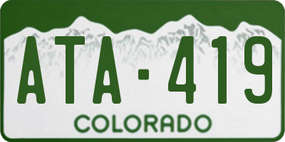 CO license plate ATA419