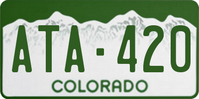 CO license plate ATA420