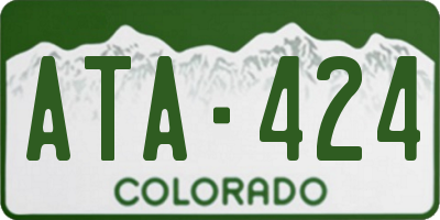 CO license plate ATA424