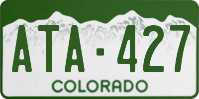 CO license plate ATA427