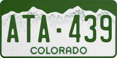 CO license plate ATA439