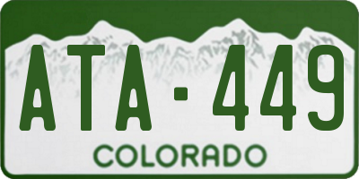 CO license plate ATA449
