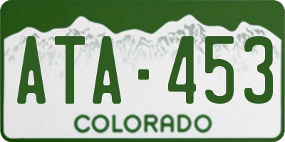 CO license plate ATA453