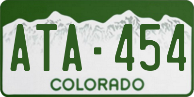 CO license plate ATA454