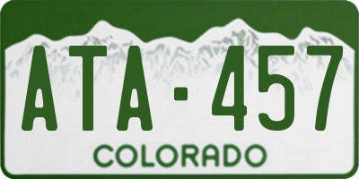 CO license plate ATA457