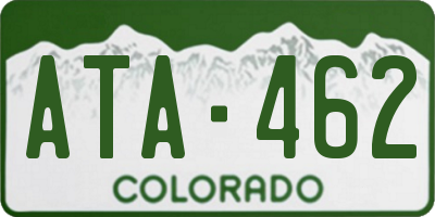 CO license plate ATA462