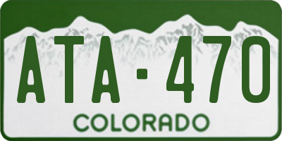 CO license plate ATA470