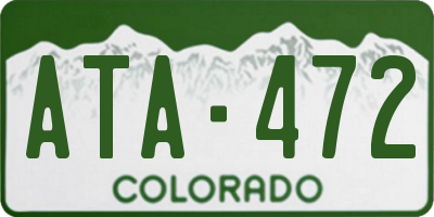 CO license plate ATA472