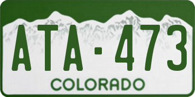 CO license plate ATA473