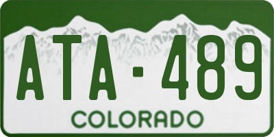 CO license plate ATA489