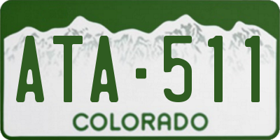 CO license plate ATA511