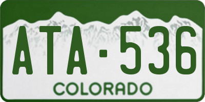 CO license plate ATA536