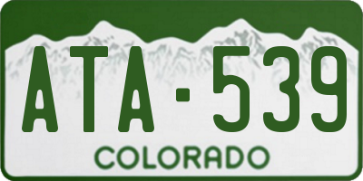 CO license plate ATA539