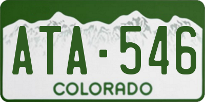 CO license plate ATA546
