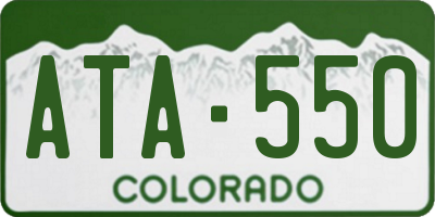 CO license plate ATA550