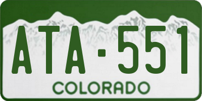 CO license plate ATA551