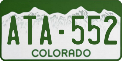 CO license plate ATA552