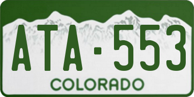CO license plate ATA553