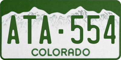 CO license plate ATA554