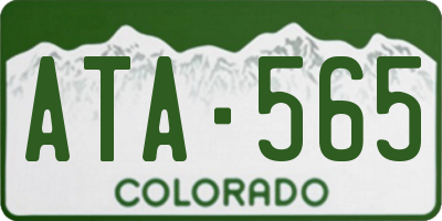 CO license plate ATA565