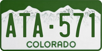 CO license plate ATA571