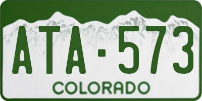 CO license plate ATA573