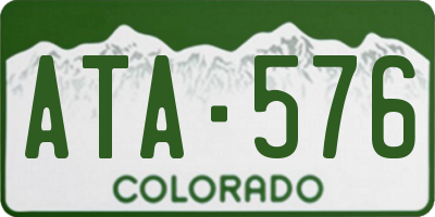 CO license plate ATA576