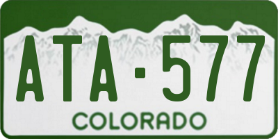 CO license plate ATA577