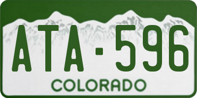 CO license plate ATA596