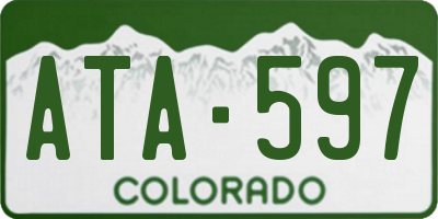 CO license plate ATA597