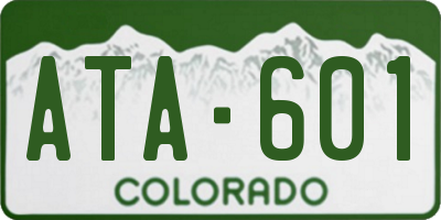 CO license plate ATA601