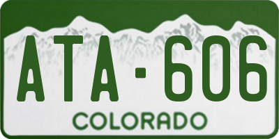 CO license plate ATA606