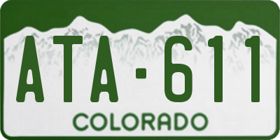 CO license plate ATA611