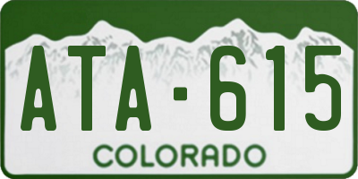 CO license plate ATA615