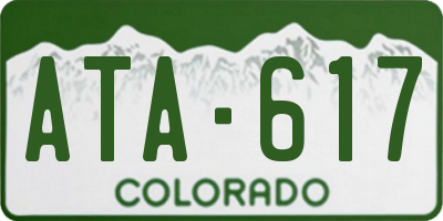 CO license plate ATA617