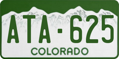 CO license plate ATA625