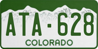 CO license plate ATA628