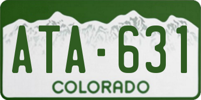 CO license plate ATA631