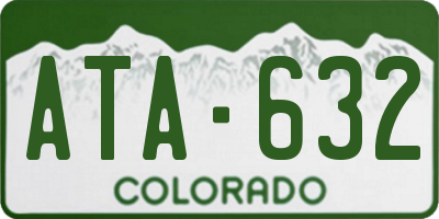 CO license plate ATA632
