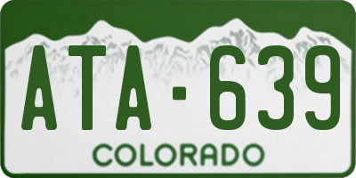 CO license plate ATA639