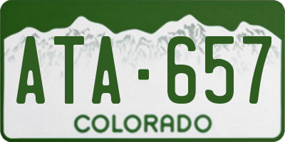 CO license plate ATA657