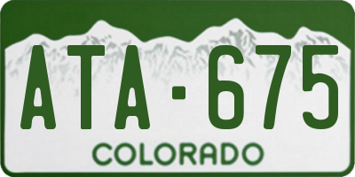 CO license plate ATA675